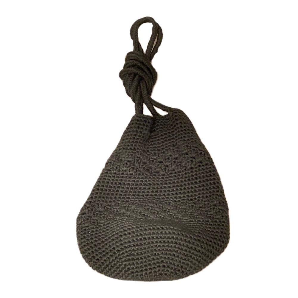 Host Pickblack Knit Drawstring Knapsnack Bag Purse - image 2